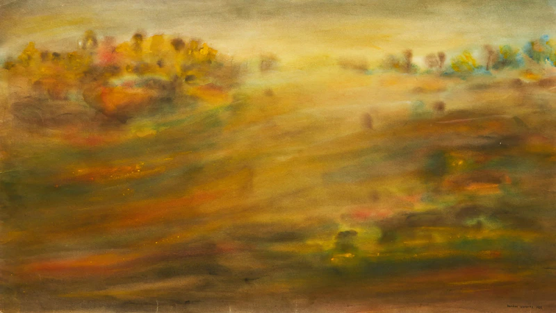 Gershon Iskowitz, Landscape, watercolour