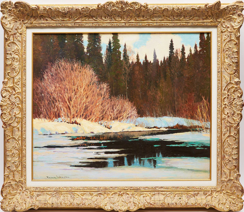 Frank Hans Johnston, Spring Solitude (On[a]man River), oil on masonite - view 2