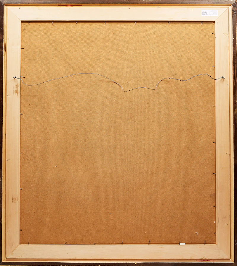 Arthur Shilling, Playing Guitar, oil on board, 1973 - view 3