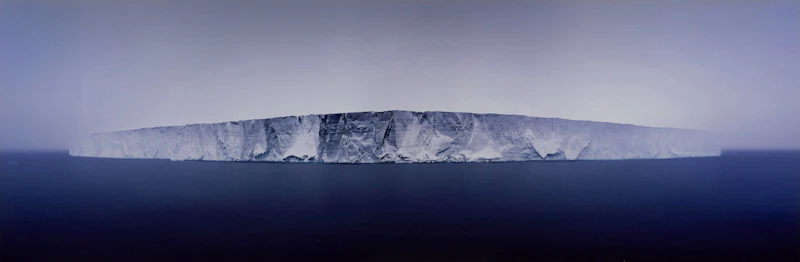 Giant Tabular Iceberg in Fog, Antarctica by David Burdeny