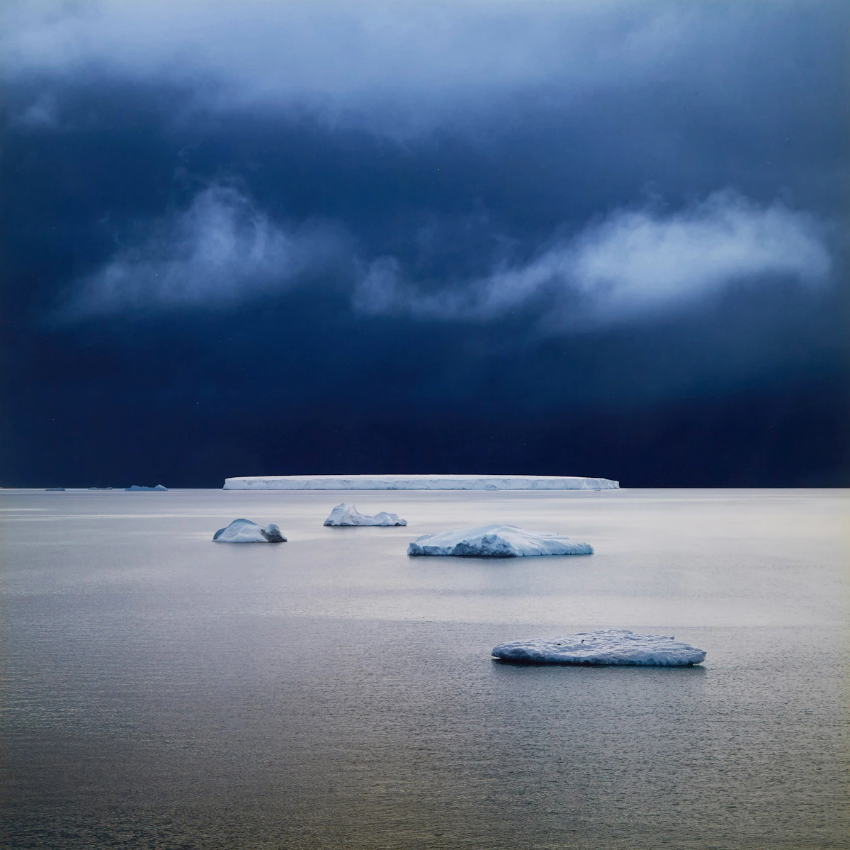 David Burdeny, Five Icebergs, Weddell Sea, Antarctica, c print, 2007