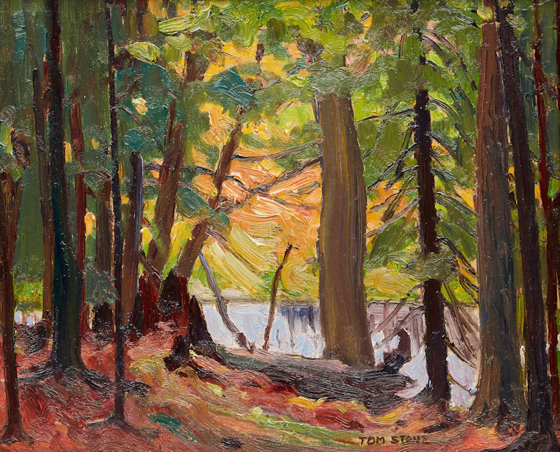 Woods and Lake; Study for “Woods and Lake” by Thomas Albert Stone