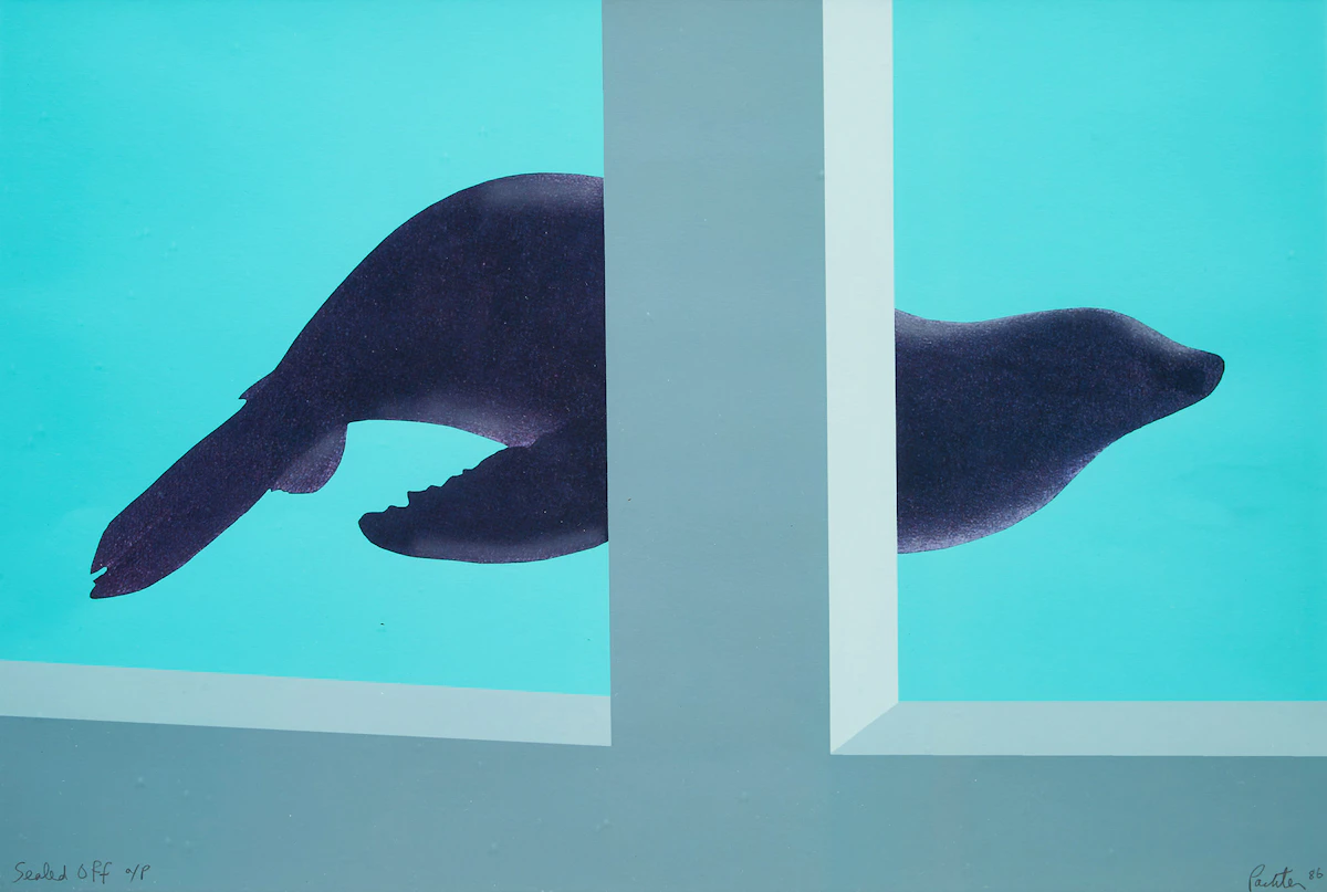 Charles Pachter, Sealed Off, colour silkscreen, 1986
