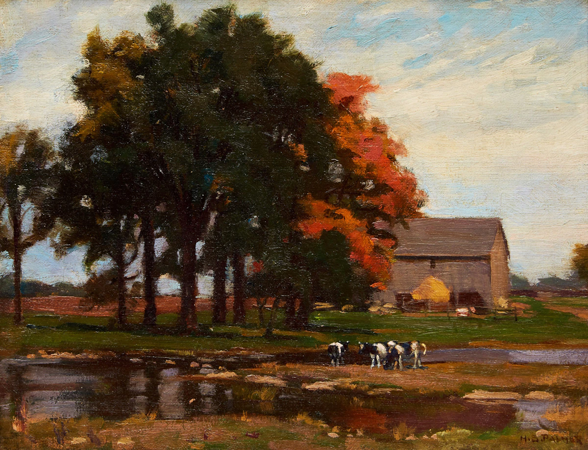Herbert Sidney Palmer, Conestoga, oil on canvas laid on board, 1908