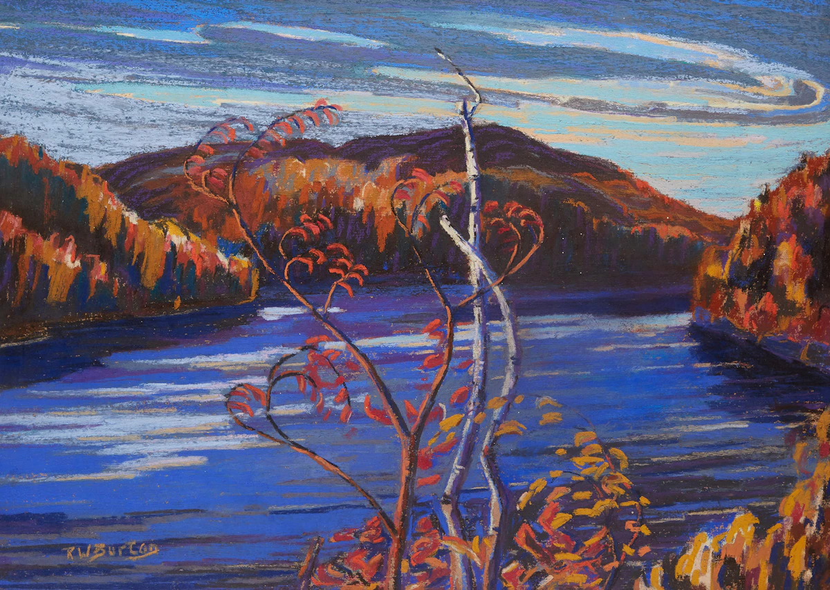 Ralph Wallace Burton, Autumn, McGregor Lake, pastel, 1948