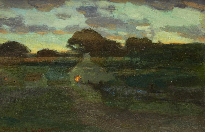 Étude pour “Fin de jour à la campagne” by Clarence Alphonse Gagnon