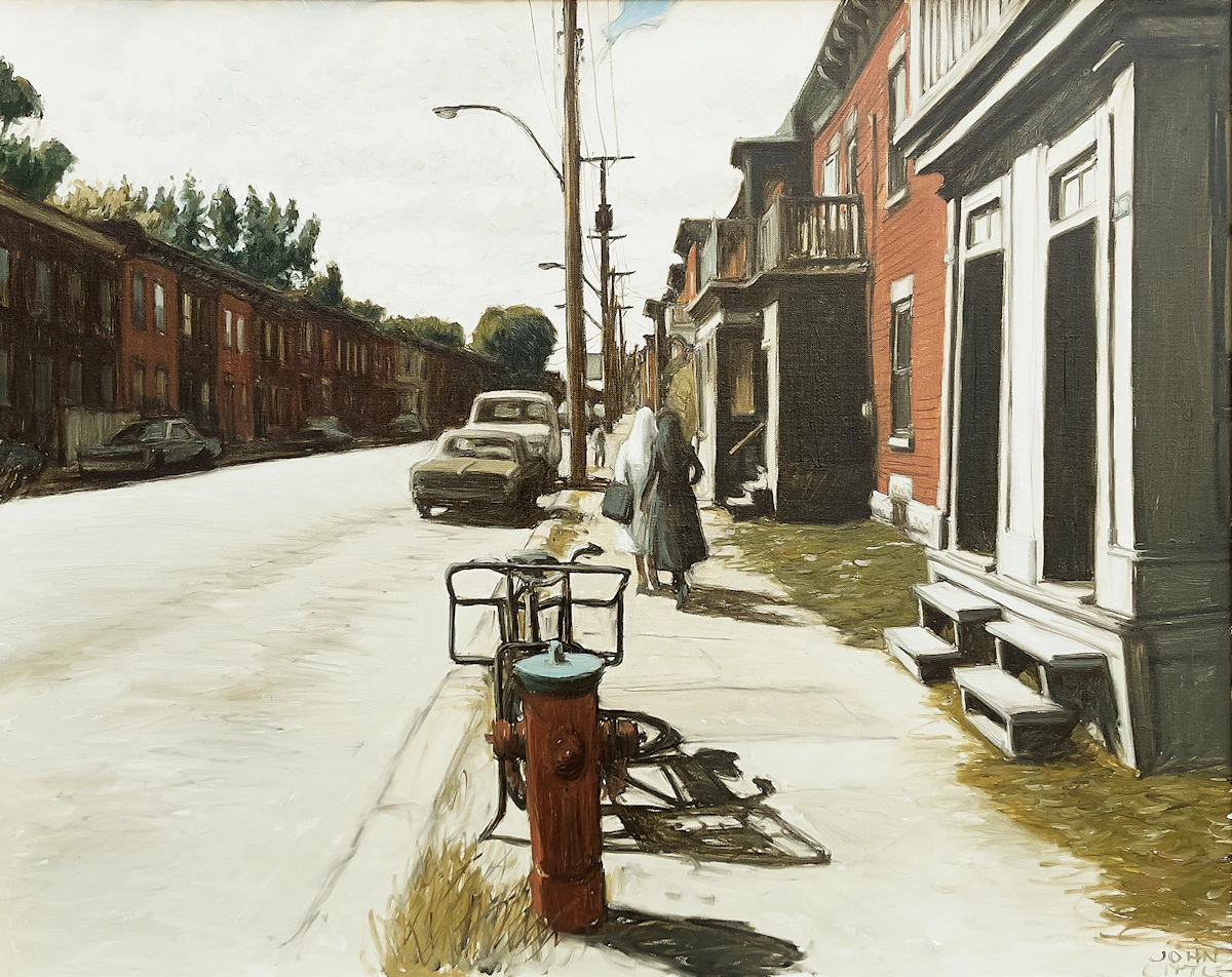 John Little, Septembre, rue Ste. Madeleine - Pointe St. Charles, Montreal, oil on canvas, 1980