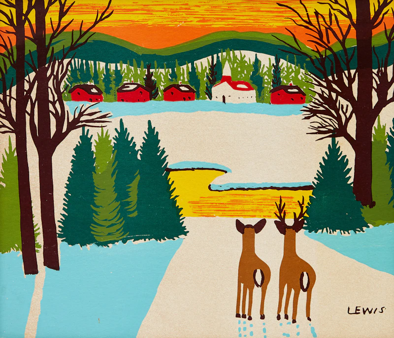 Two Deer by Maud Lewis