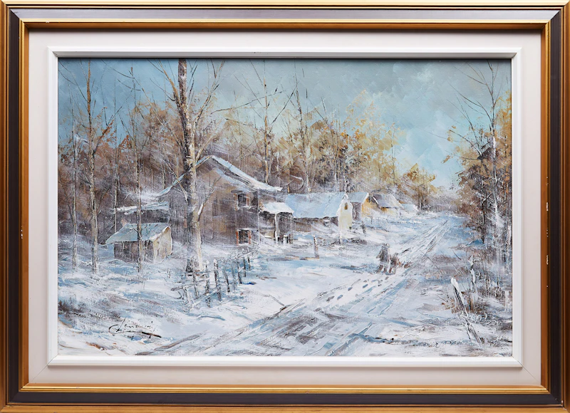 Claude Langevin, Ste. Lucie, North of Ste. Agathe, oil on canvas - view 2
