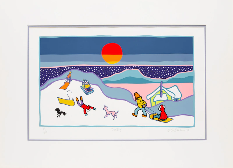 Ted Harrison, Monty’s Glacier; Sledding, two serigraphs, 1989 - view 5