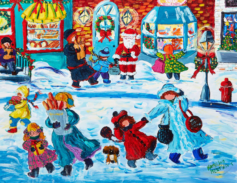 Christmas Eve Shopping Rush by Katerina Mertikas
