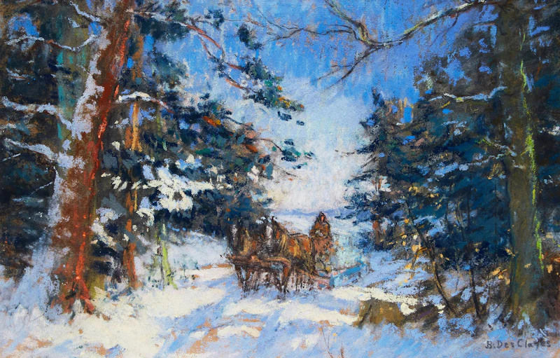 Horse and Sleigh by Berthe Des Clayes