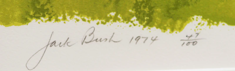 Jack Hamilton Bush, Purple Thrust, colour serigraph, 1974 - view 3