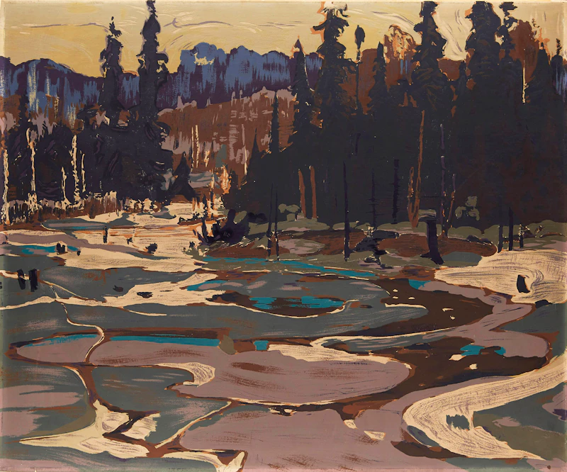 Ice Cutting; Portage, Ragged Lake (trimmed) by Sarah Robertson and Tom Thomson