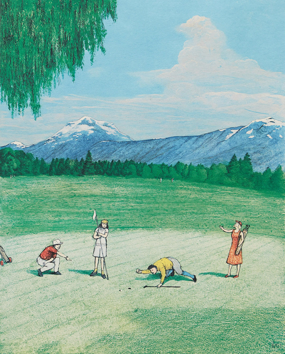William Kurelek, Golf, colour photolithograph