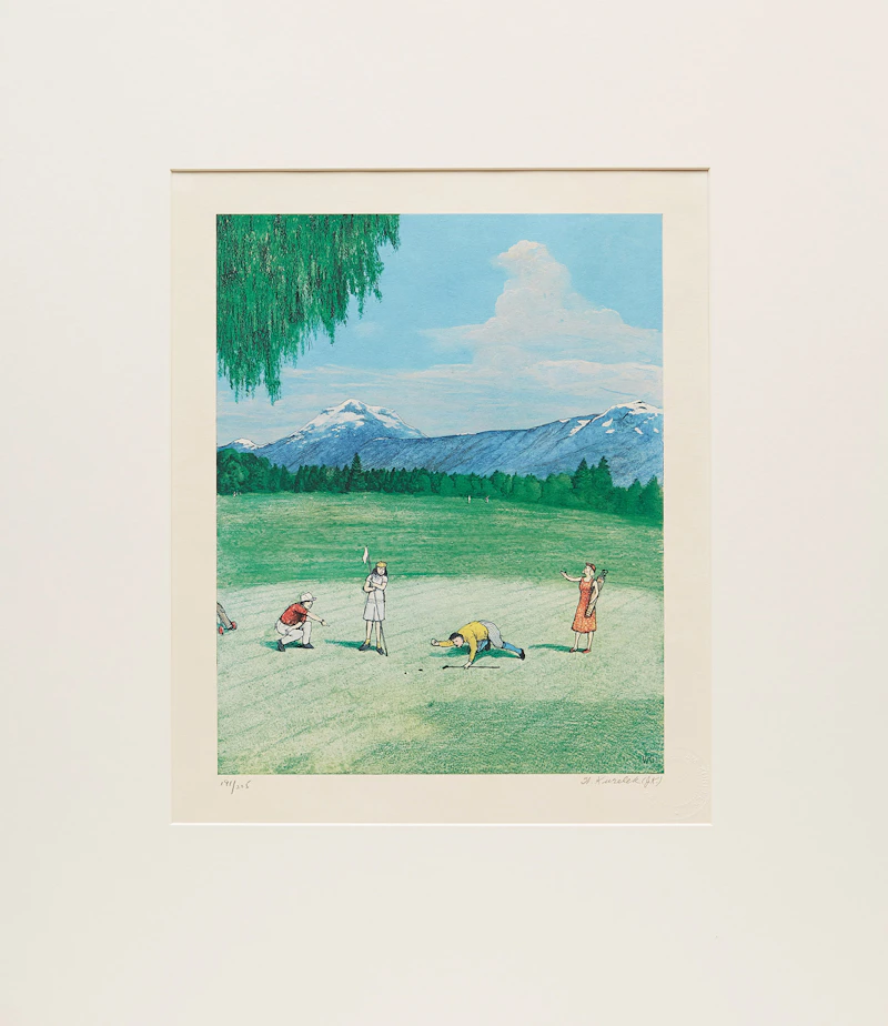 William Kurelek, Golf, colour photolithograph - view 2