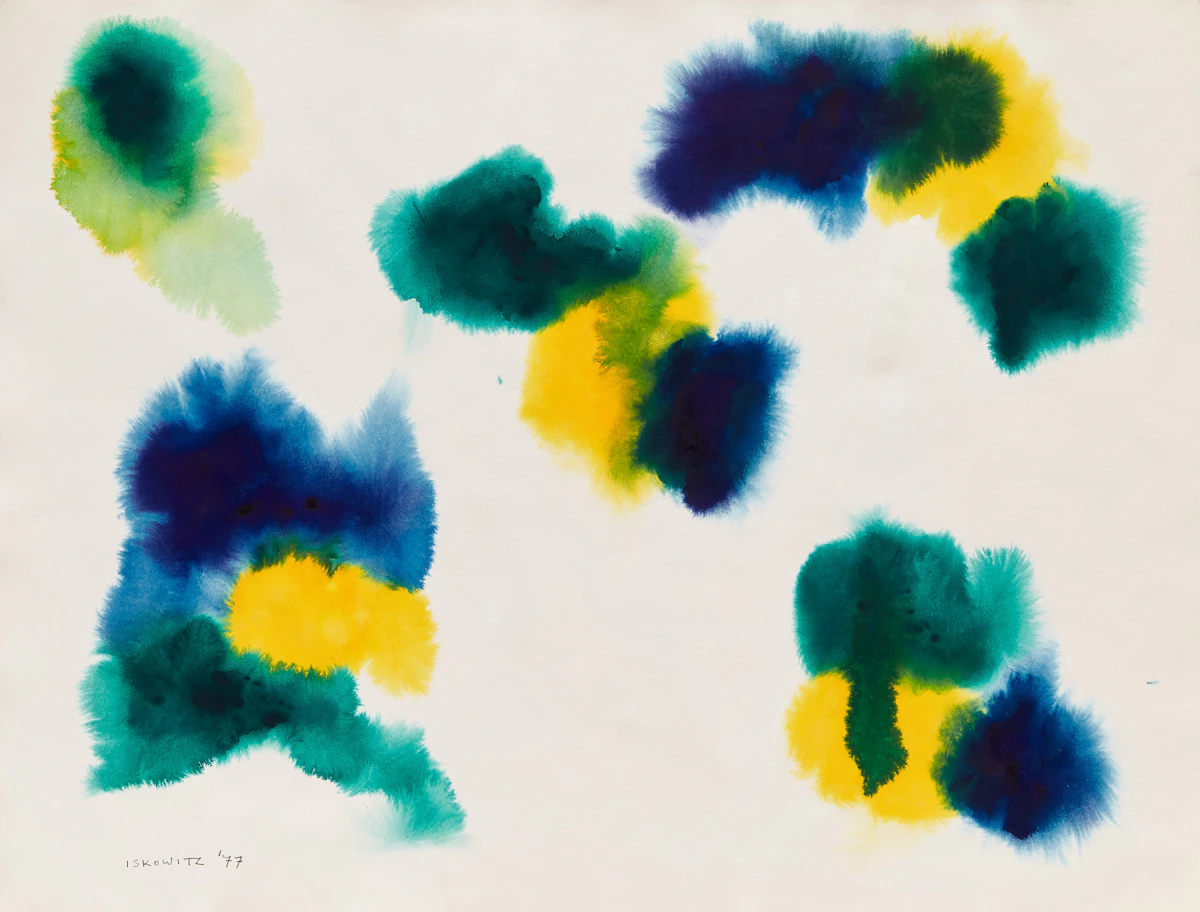 Gershon Iskowitz, Abstraction, 1977, watercolour on paper
