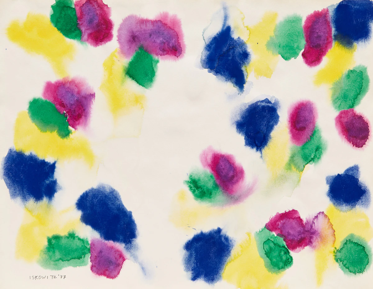 Gershon Iskowitz, Abstraction, 1977, watercolour on paper