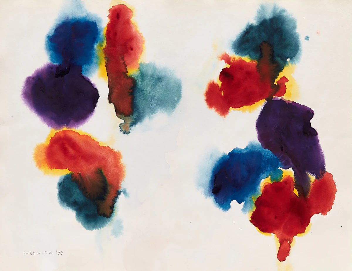 Gershon Iskowitz, Abstraction, 1977, watercolour on paper