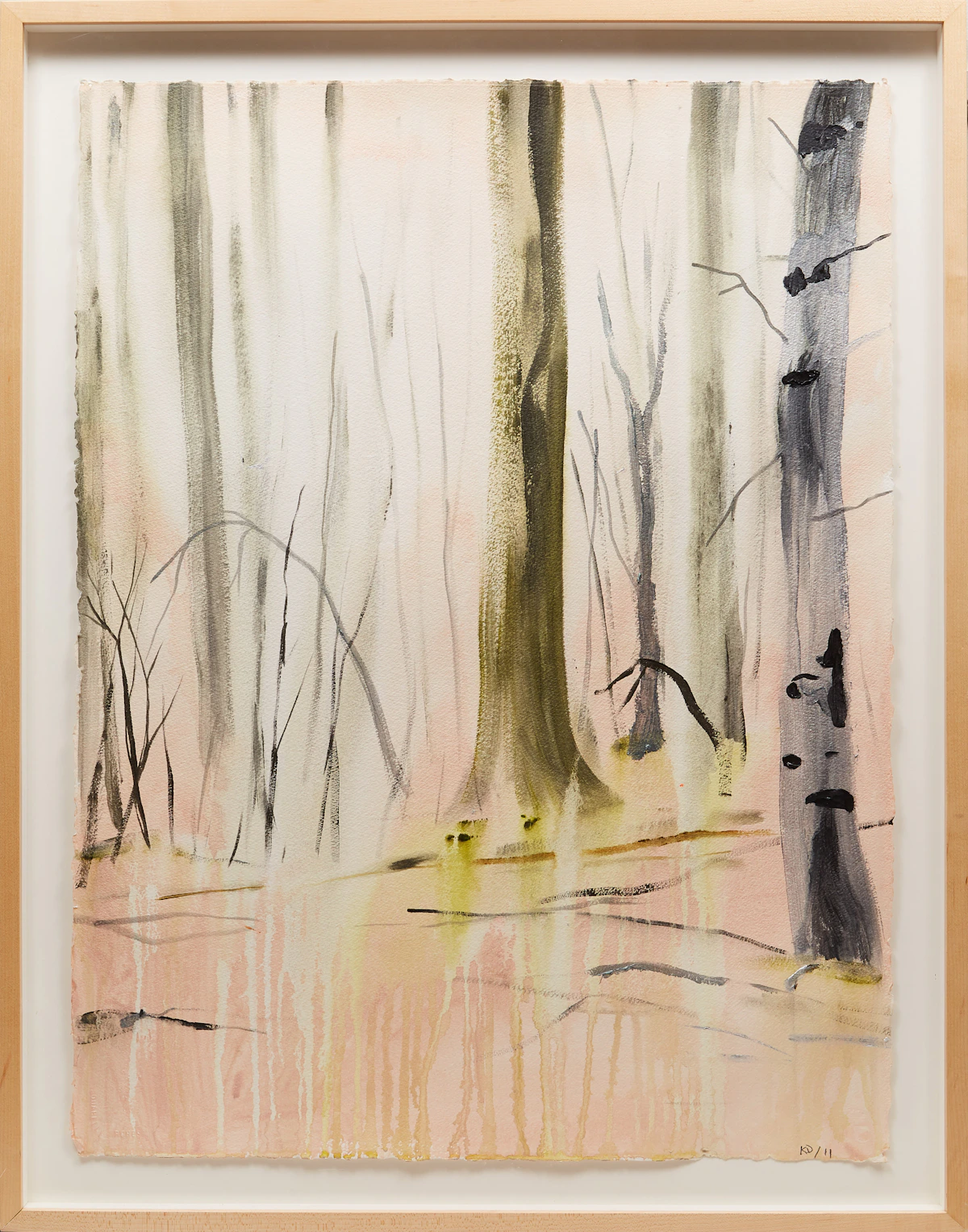 Kim Dorland, Untitled, mixed media on paper, 2011