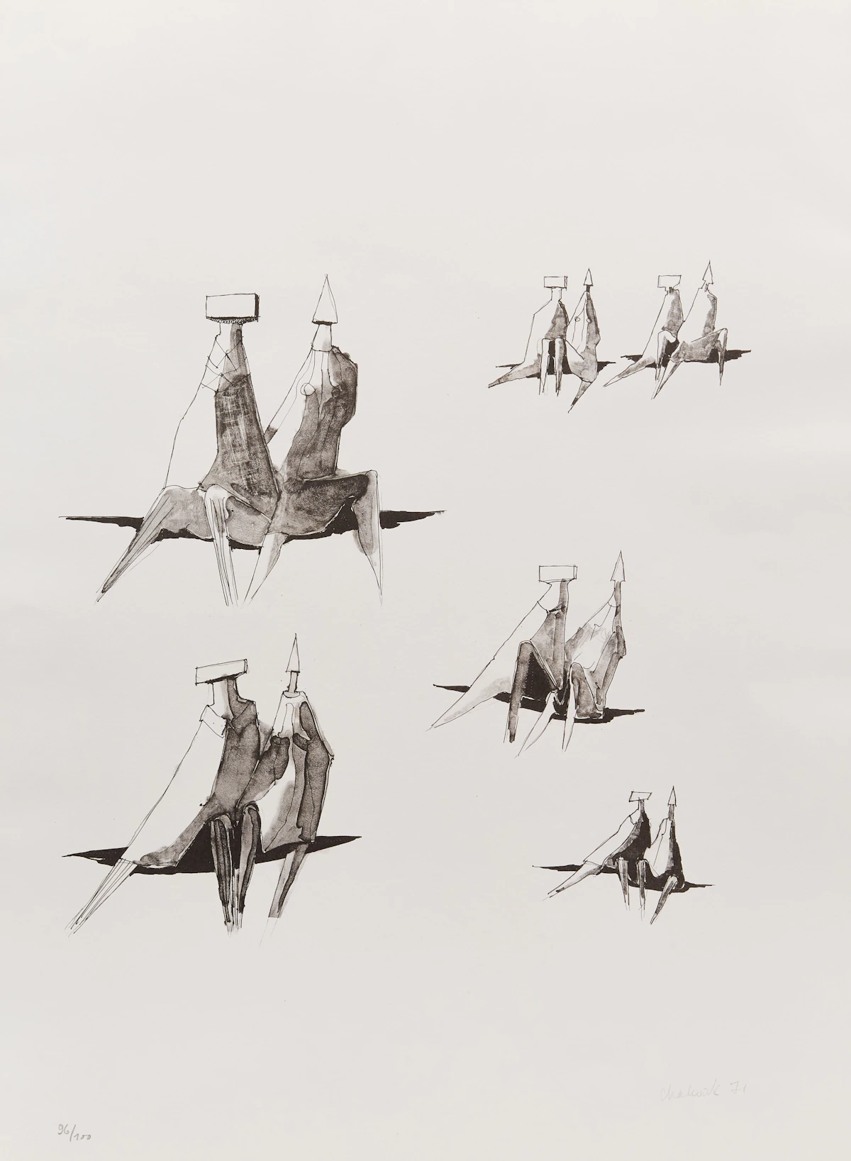 Lynn Russell Chadwick, Drawing for Sculpture, lithograph, 1971