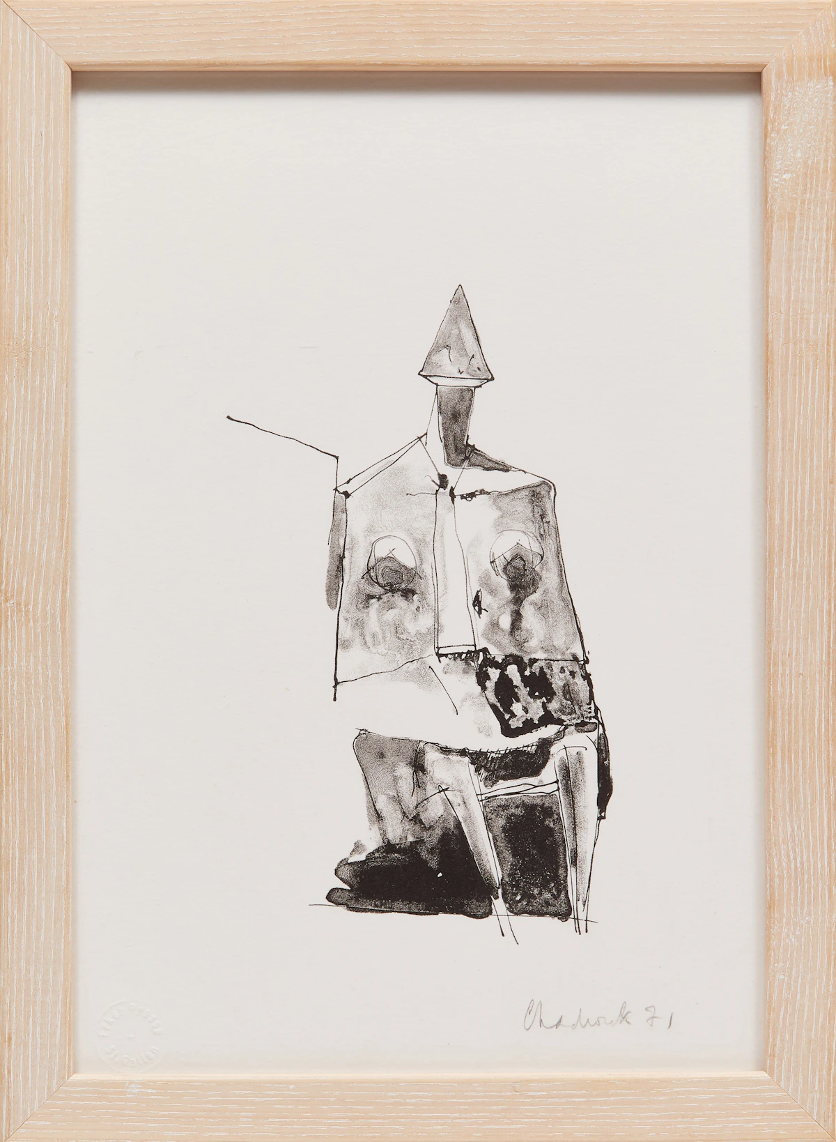 Lynn Russell Chadwick, Seated Figure, lithograph on wove paper, 1971