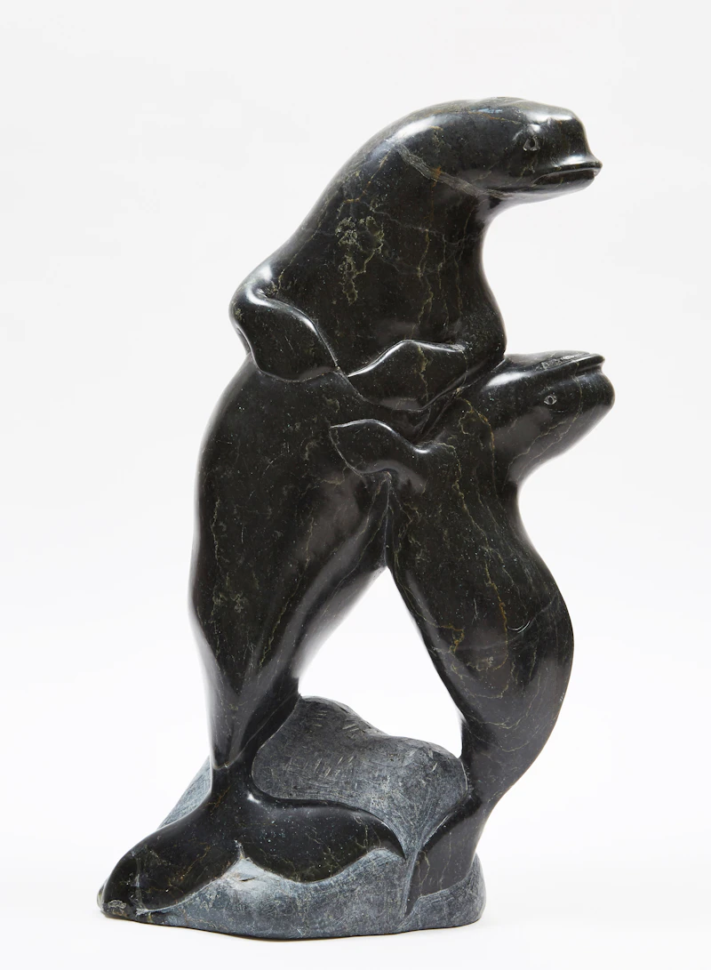 Whale with Young by Unidentified Inuit Artist