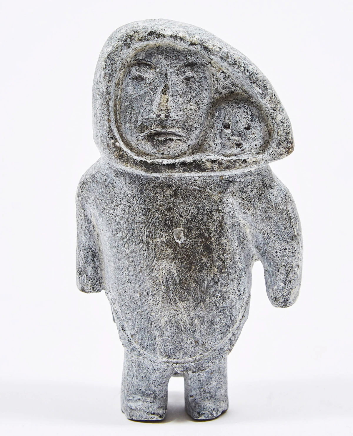 Unidentified Inuit Artist, Mother and Child, stone