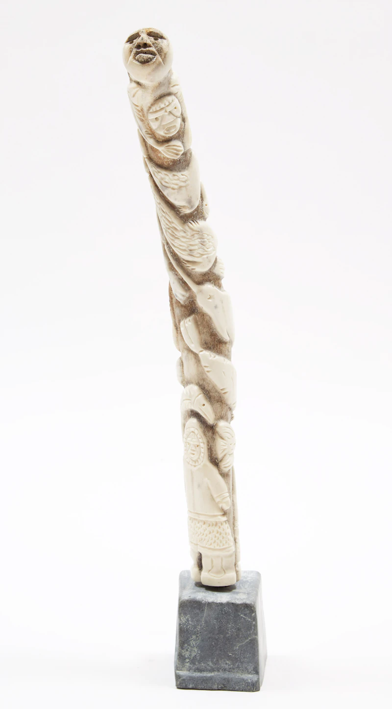 Carved Antler on Base by Steve Shimout