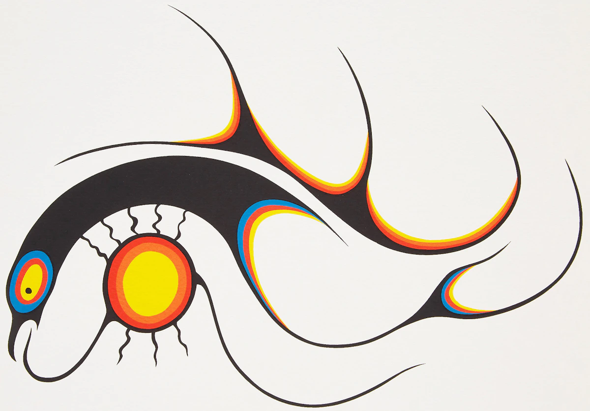 Clemence Wescoupe, Mighty Thunderbird; Buffalo and Bird Spirit, two lithographs