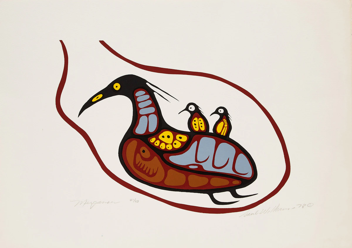 Saul Williams, Merganser, serigraph, 1978