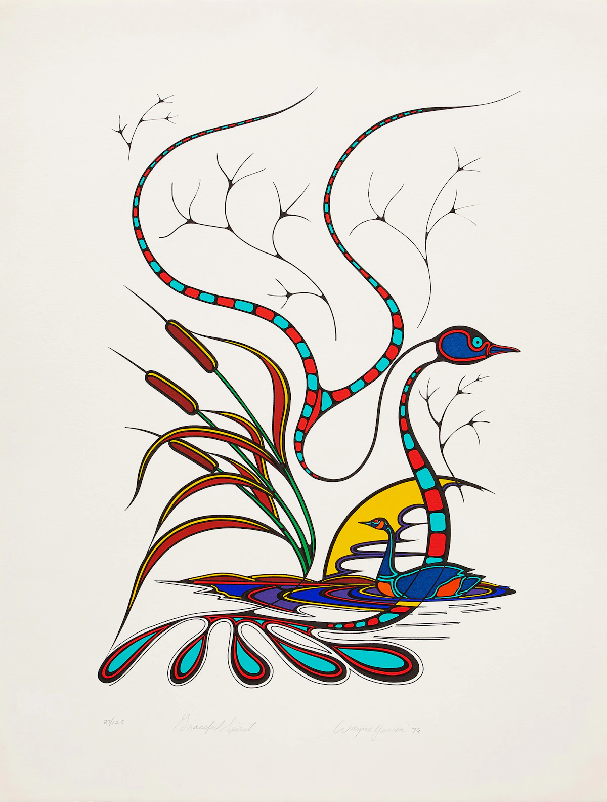 Wayne Yerxa, Graceful Spirit, serigraph, 1979