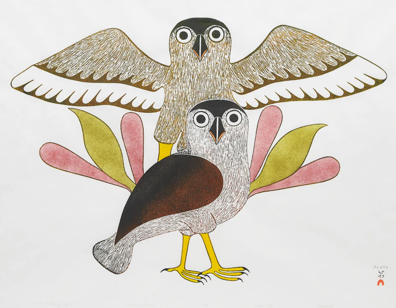Owls in Evening Light by Kenojuak Ashevak