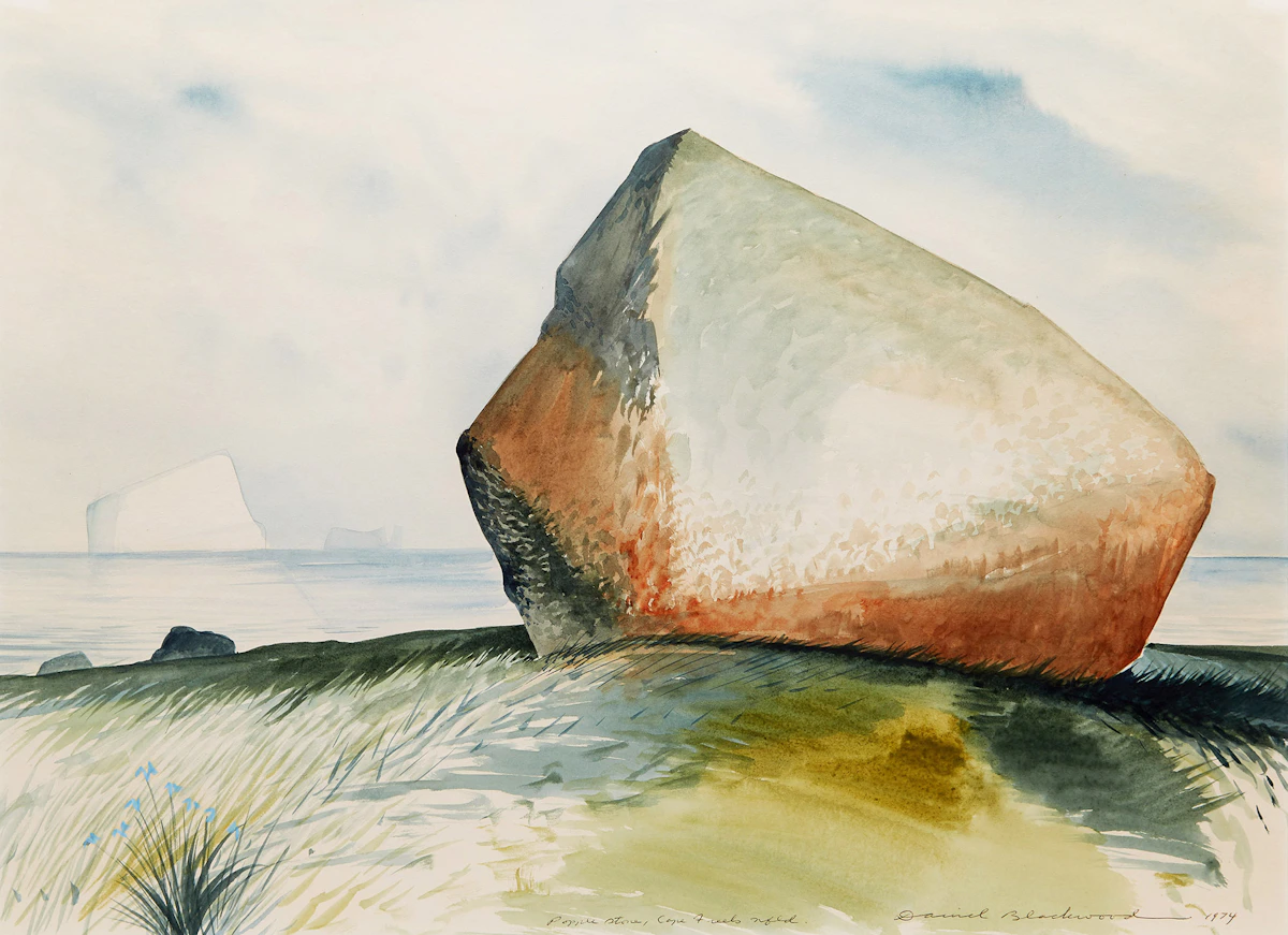 David Lloyd Blackwood, Popple Stone, Cape Freels, Nfld. , watercolour