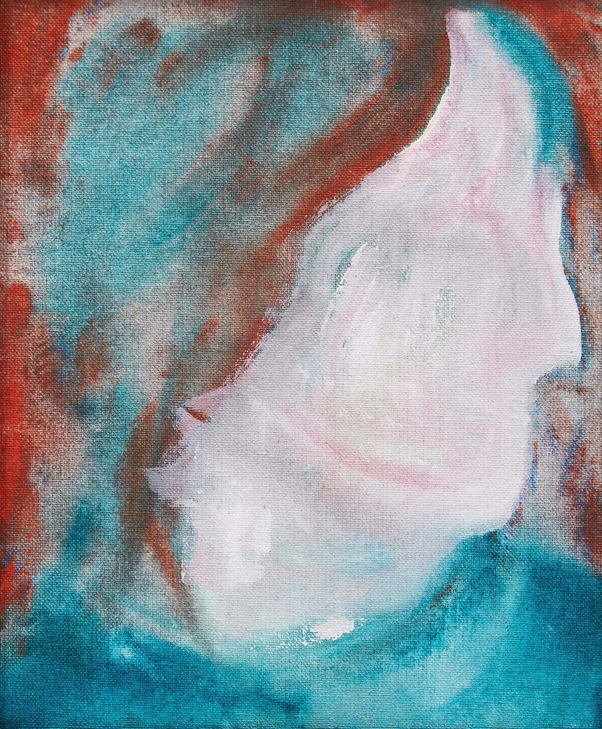 David Bowie, DHead XLVI, acrylic and computer collage on canvas, 1997