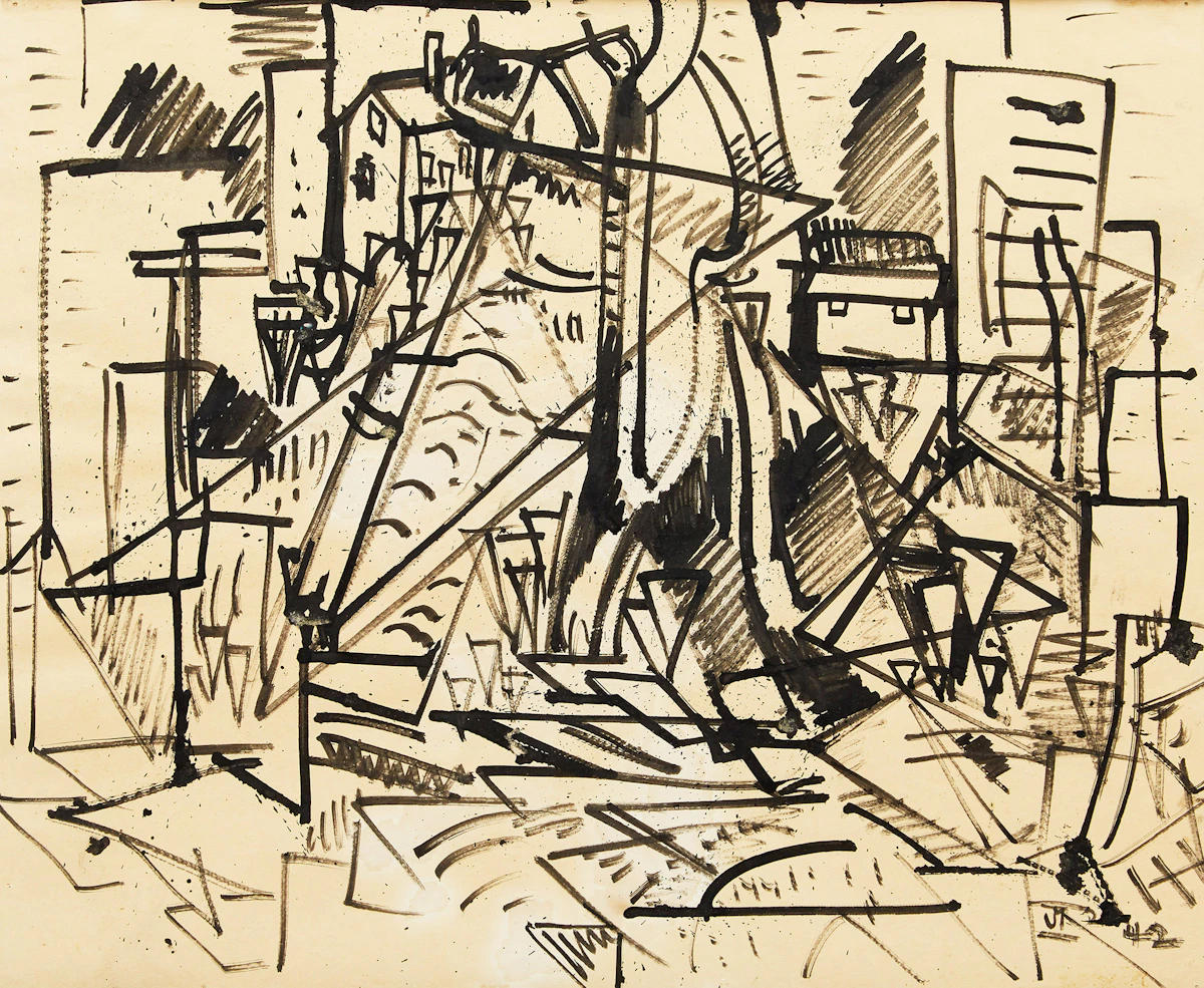 Hans Hofmann, Untitled (Provincetown), ink and watercolour, 1942