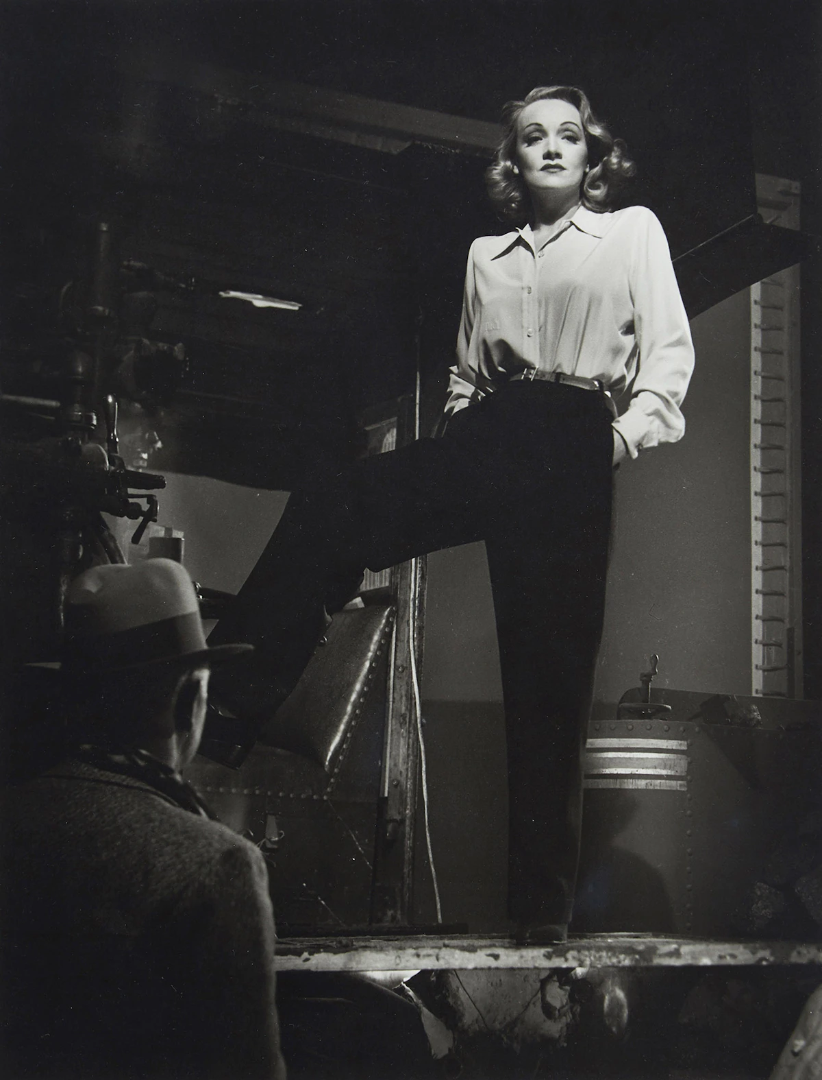 Laszlo Willinger, Marlene Dietrich, MGM Studios Los Angeles (1944), silver gelatin print, circa 1982
