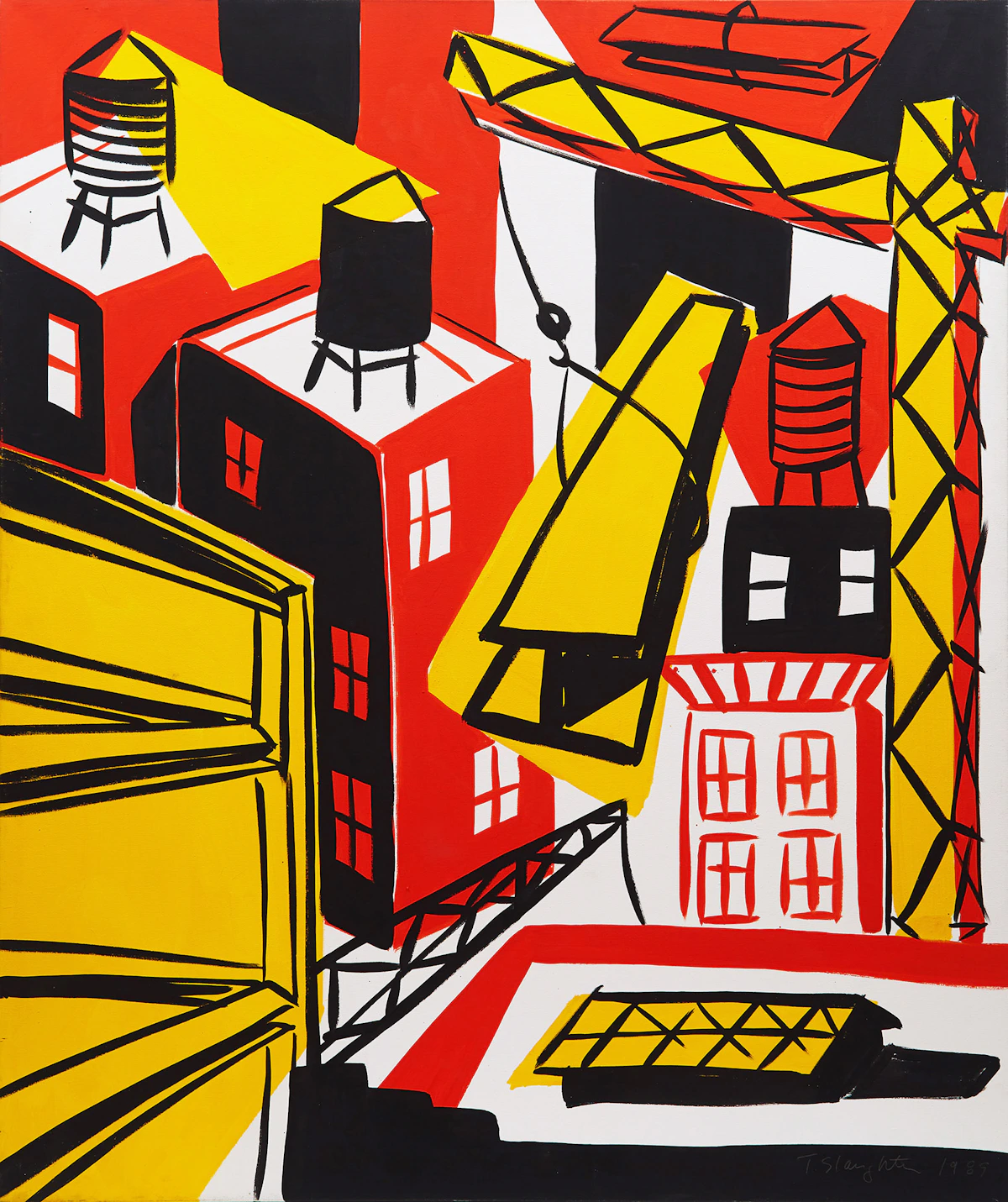 Tom Slaughter, Construction, acrylic on canvas, 1989