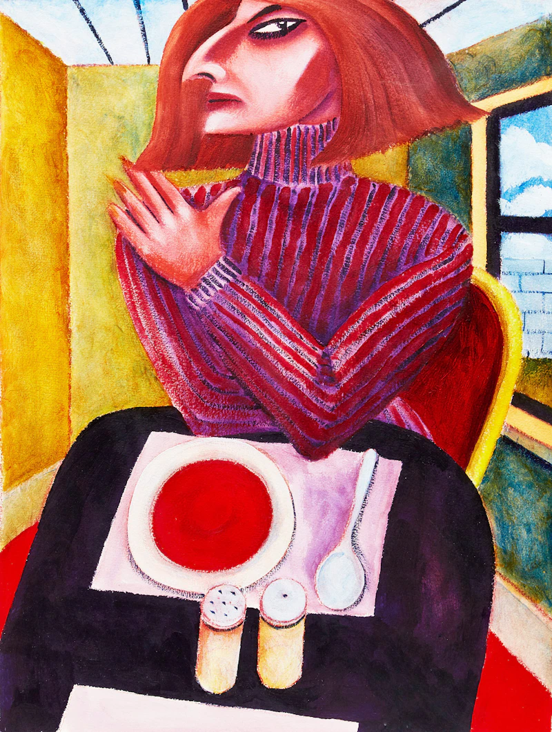 Woman with Soup by Graham Knuttel