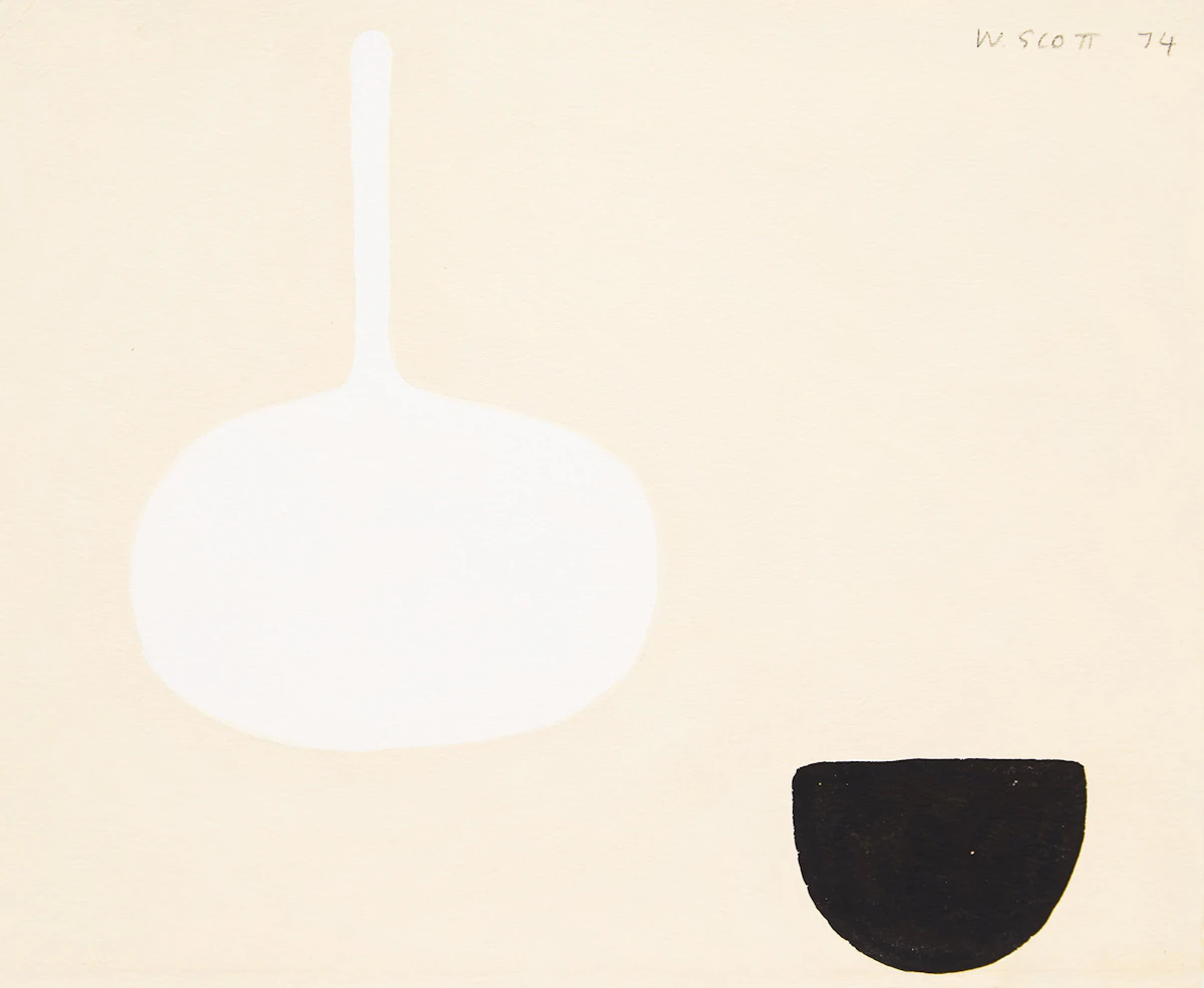 William Scott, XIV/L, gouache, 1974