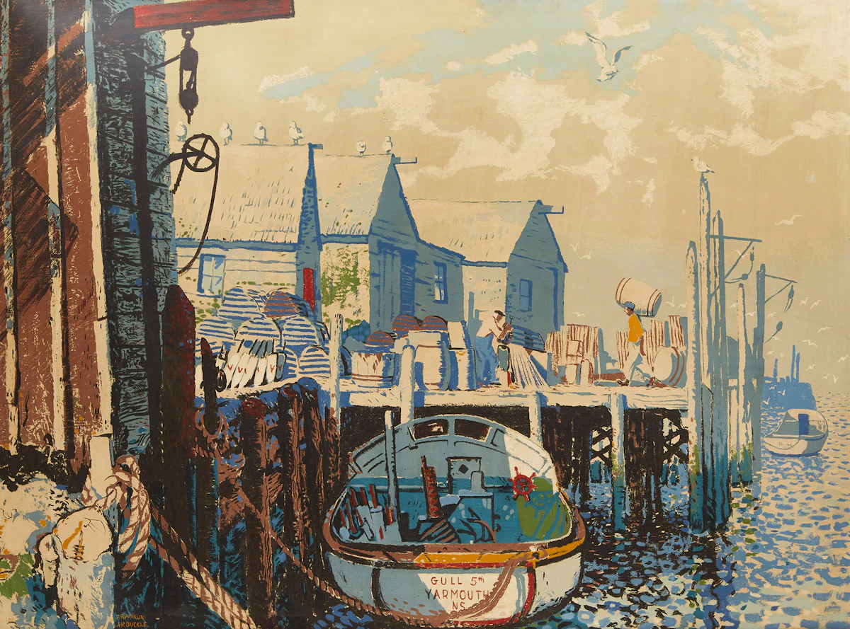 George Franklin Arbuckle, Down by the Sea, Sampson Matthews silkscreen