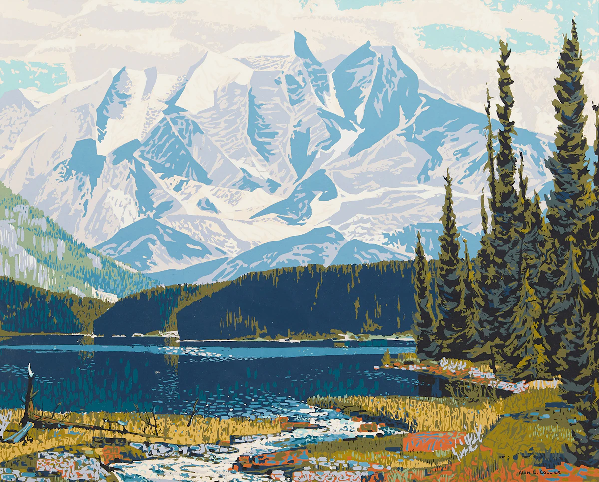 Alan Caswell Collier, Emerald Lake (trimmed), Sampson Matthews silkscreen