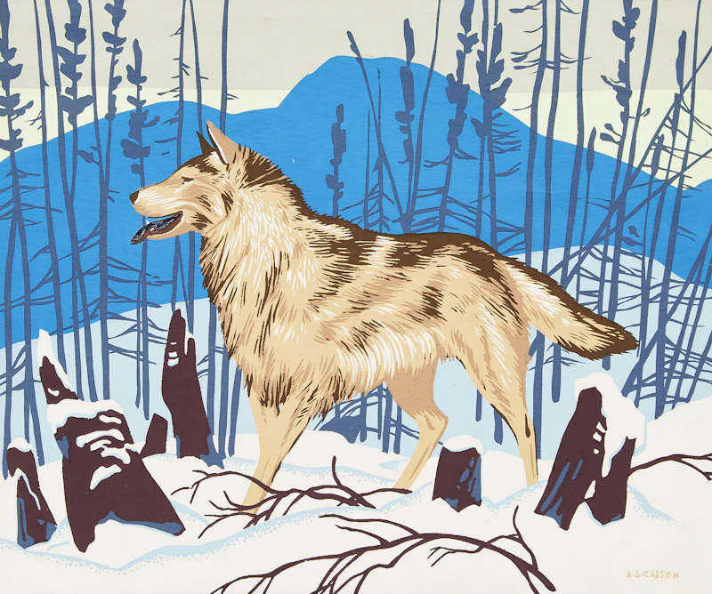 Alfred Joseph Casson, Timber Wolf, colour silkscreen