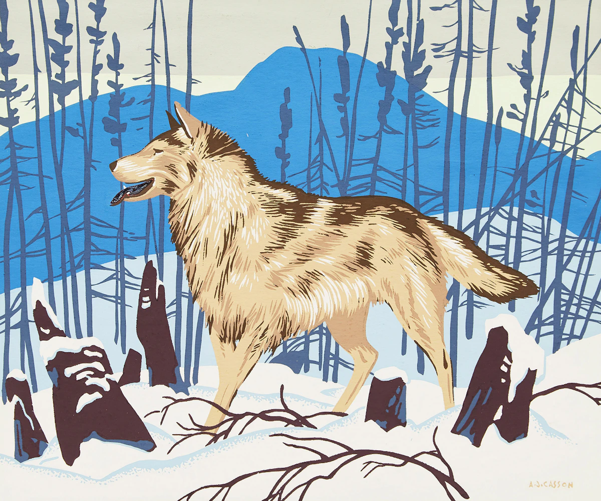 Alfred Joseph Casson, Timber Wolf, colour silkscreen
