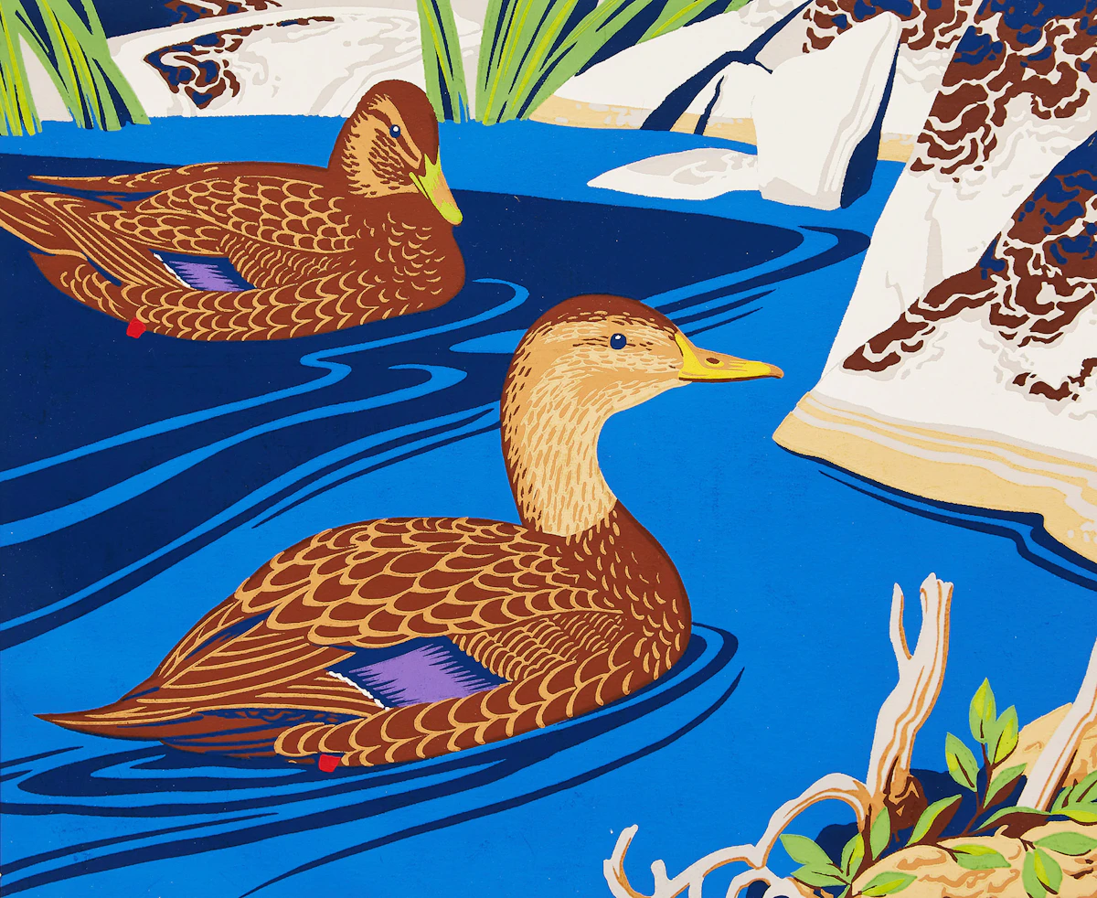 Alfred Joseph Casson, Black Duck, colour silkscreen