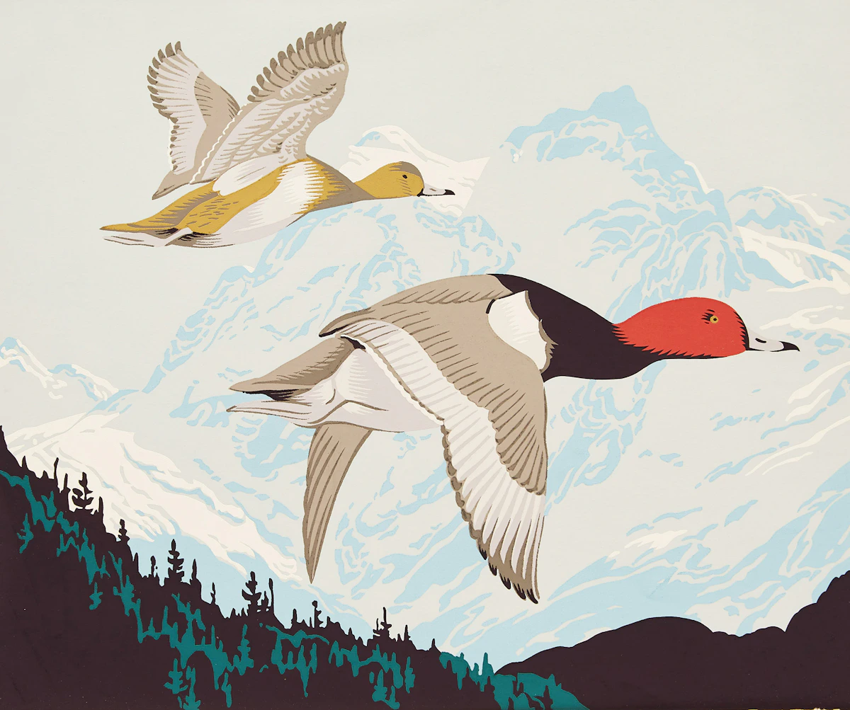 Alfred Joseph Casson, Redhead, colour silkscreen