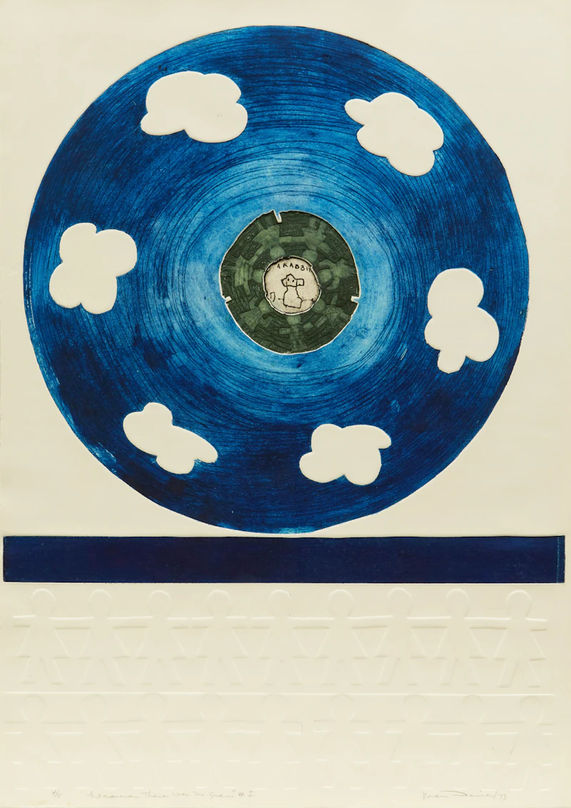 Mary Davies, Because There Was No Grass #1, colour etching