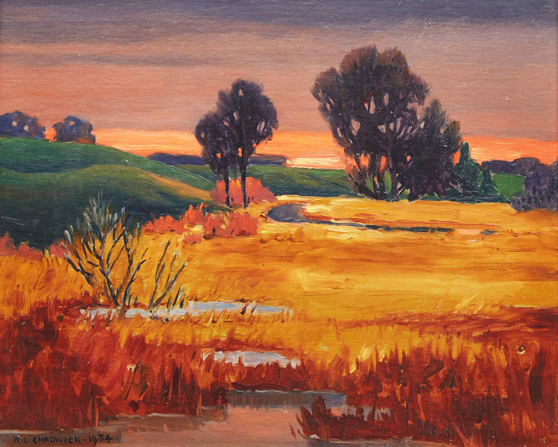 Robert Lee Chadwick, Fairy Lake Marshes, oil on board