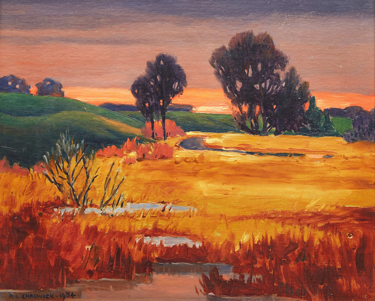 Robert Lee Chadwick, Fairy Lake Marshes, oil on board