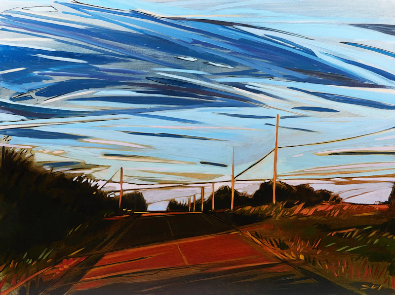 Shannon Craig Morphew, Cottage Sky at Dusk, acrylic on canvas